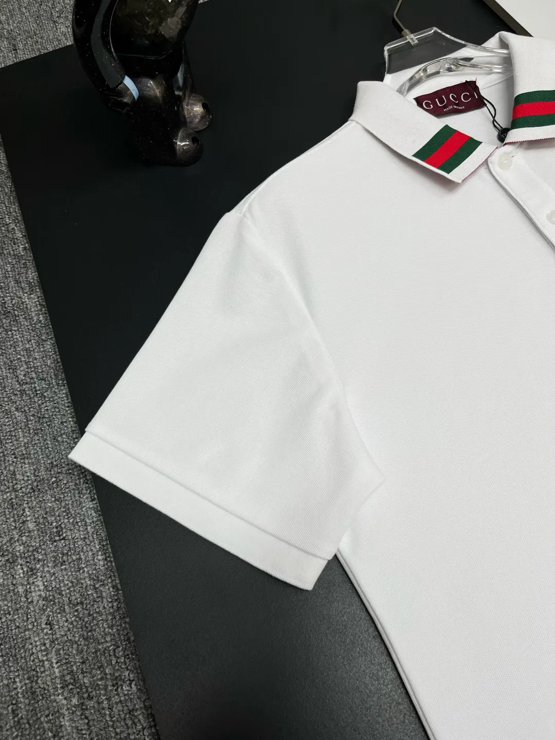 Web-Stripe Collar Cotton Pique Polo Shirt D11018861 — view 6