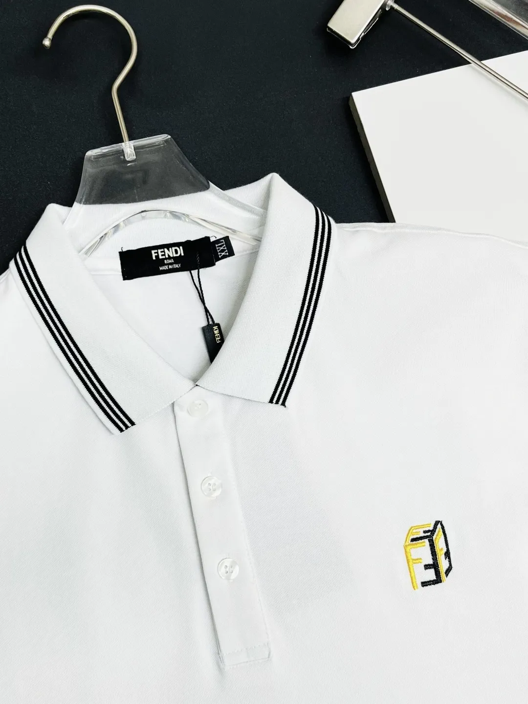 Logo-Embroidered Tipped Cotton Polo Shirt D11018890 — view 2