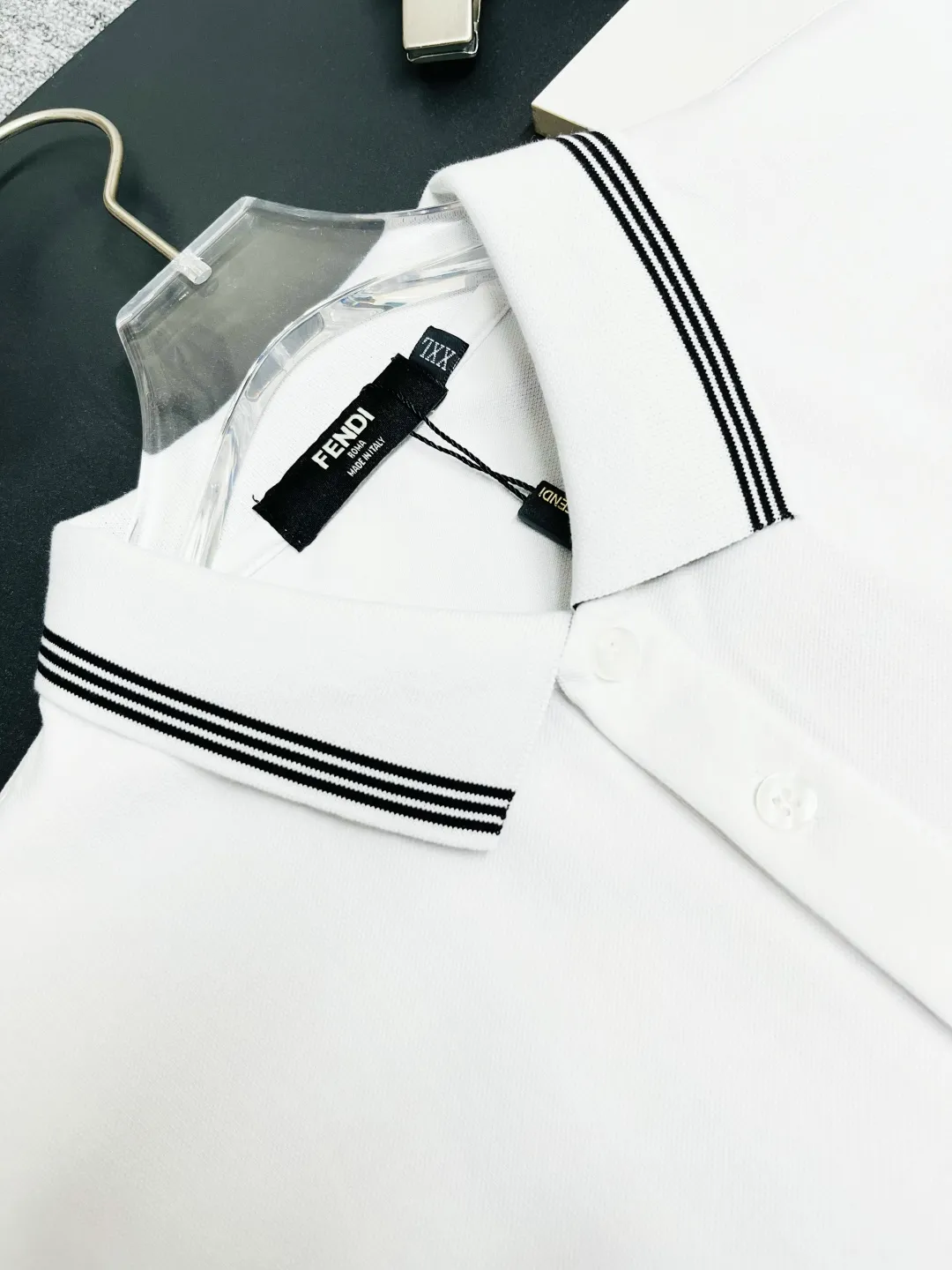 Logo-Embroidered Tipped Cotton Polo Shirt D11018890 — view 3