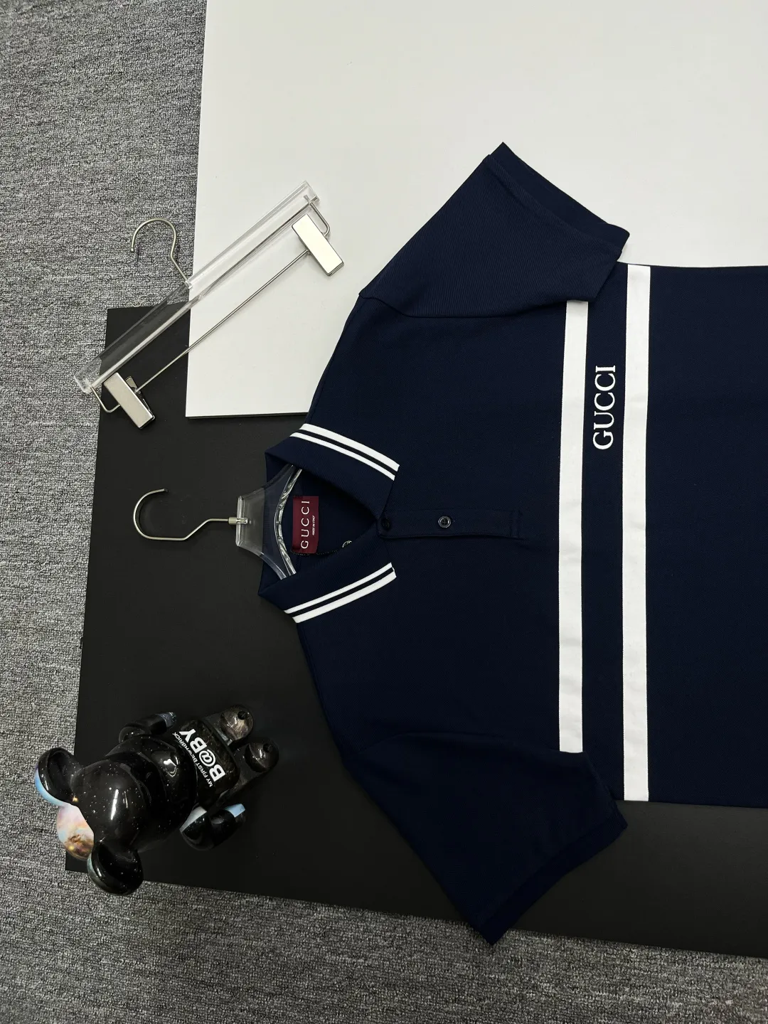 Logo Stripe Cotton Piqué Polo Shirt D11018858 — view 2