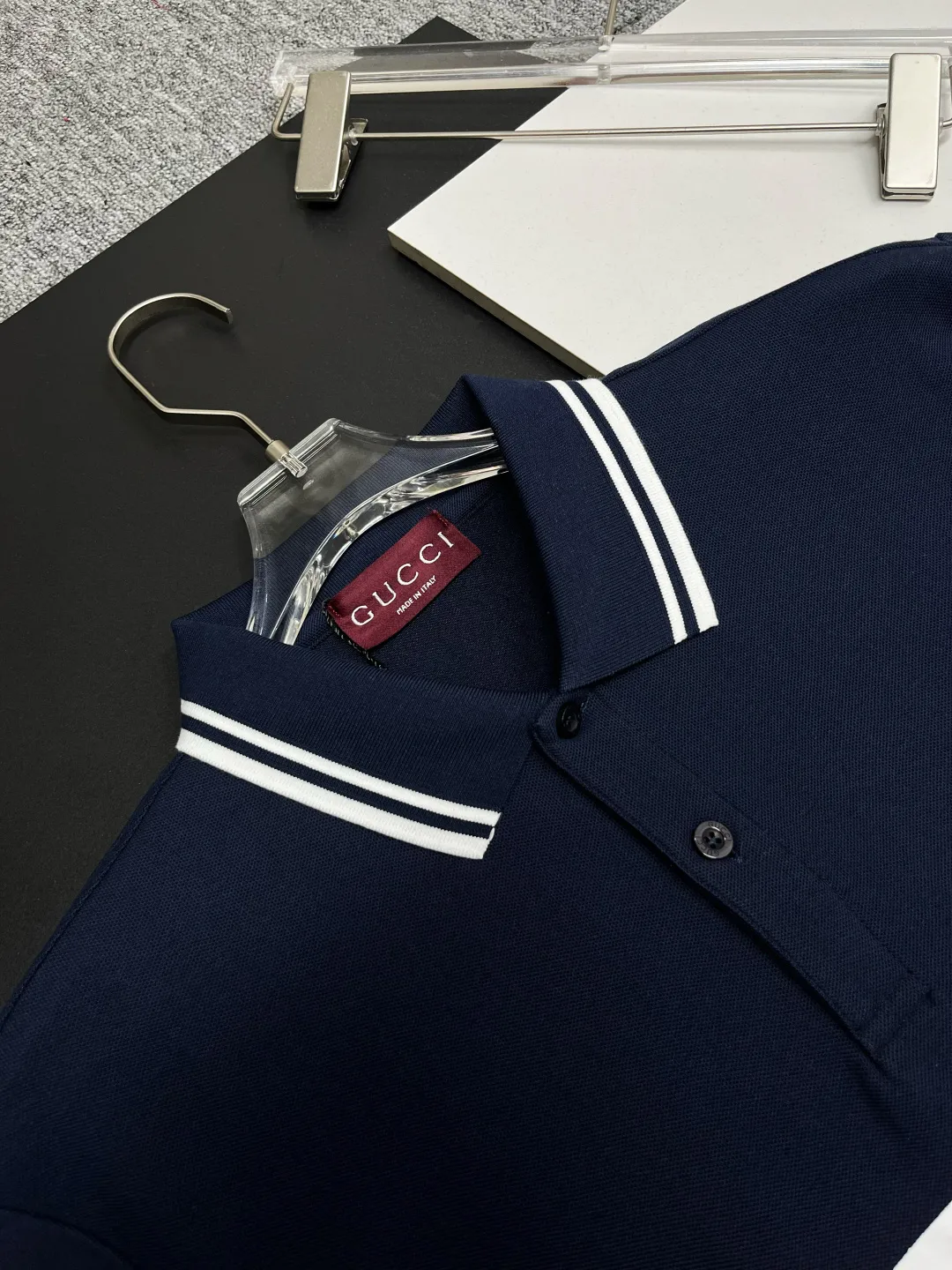 Logo Stripe Cotton Piqué Polo Shirt D11018858 — view 4