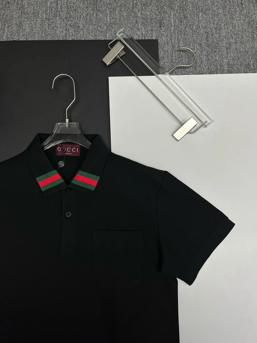 Web Stripe Collar Cotton Pique Polo Shirt D11018862 — view 3
