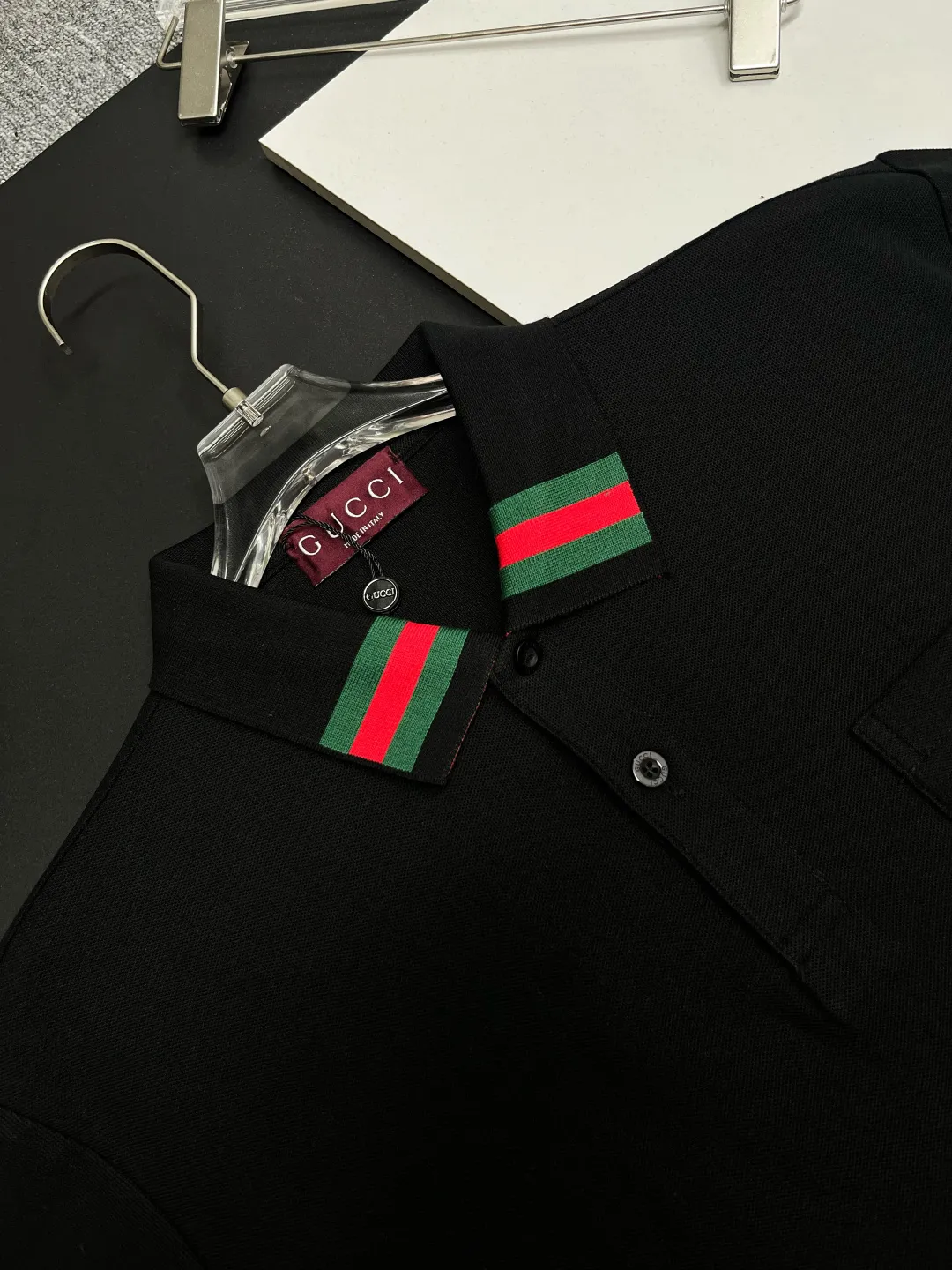 Web Stripe Collar Cotton Pique Polo Shirt D11018862 — view 4