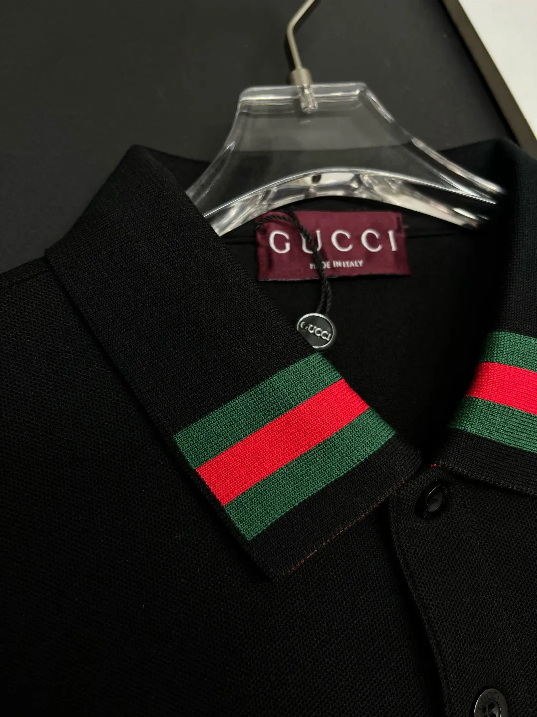 Web Stripe Collar Cotton Pique Polo Shirt D11018862 — view 5