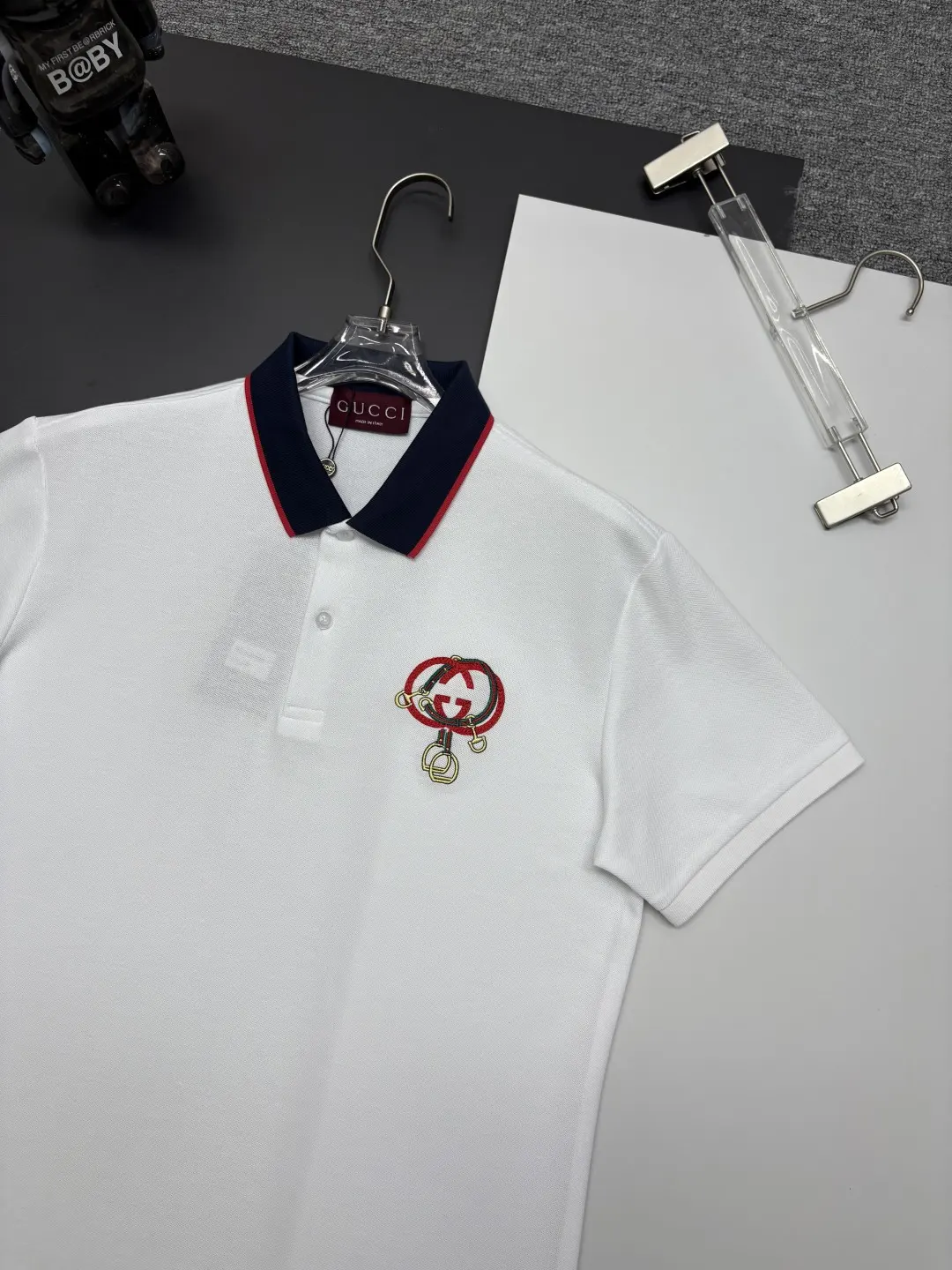 Logo Embroidery Cotton Piqué Polo Shirt D11018898 — view 3