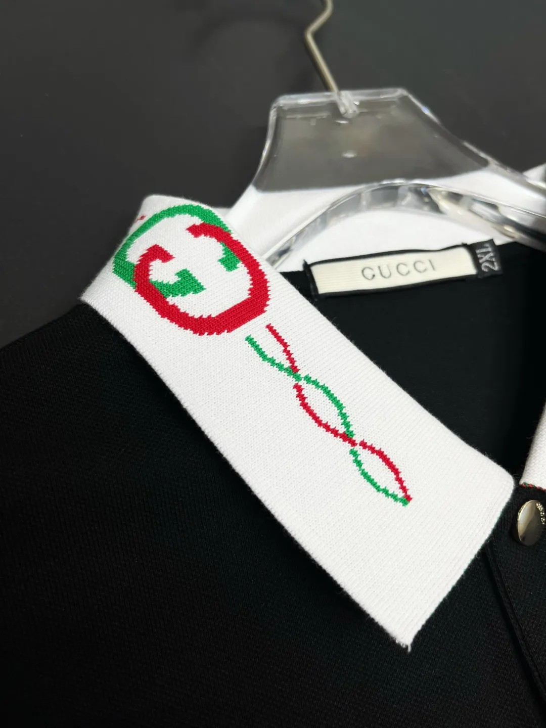 Embroidered Collar Cotton Polo Shirt D11018831 — view 5