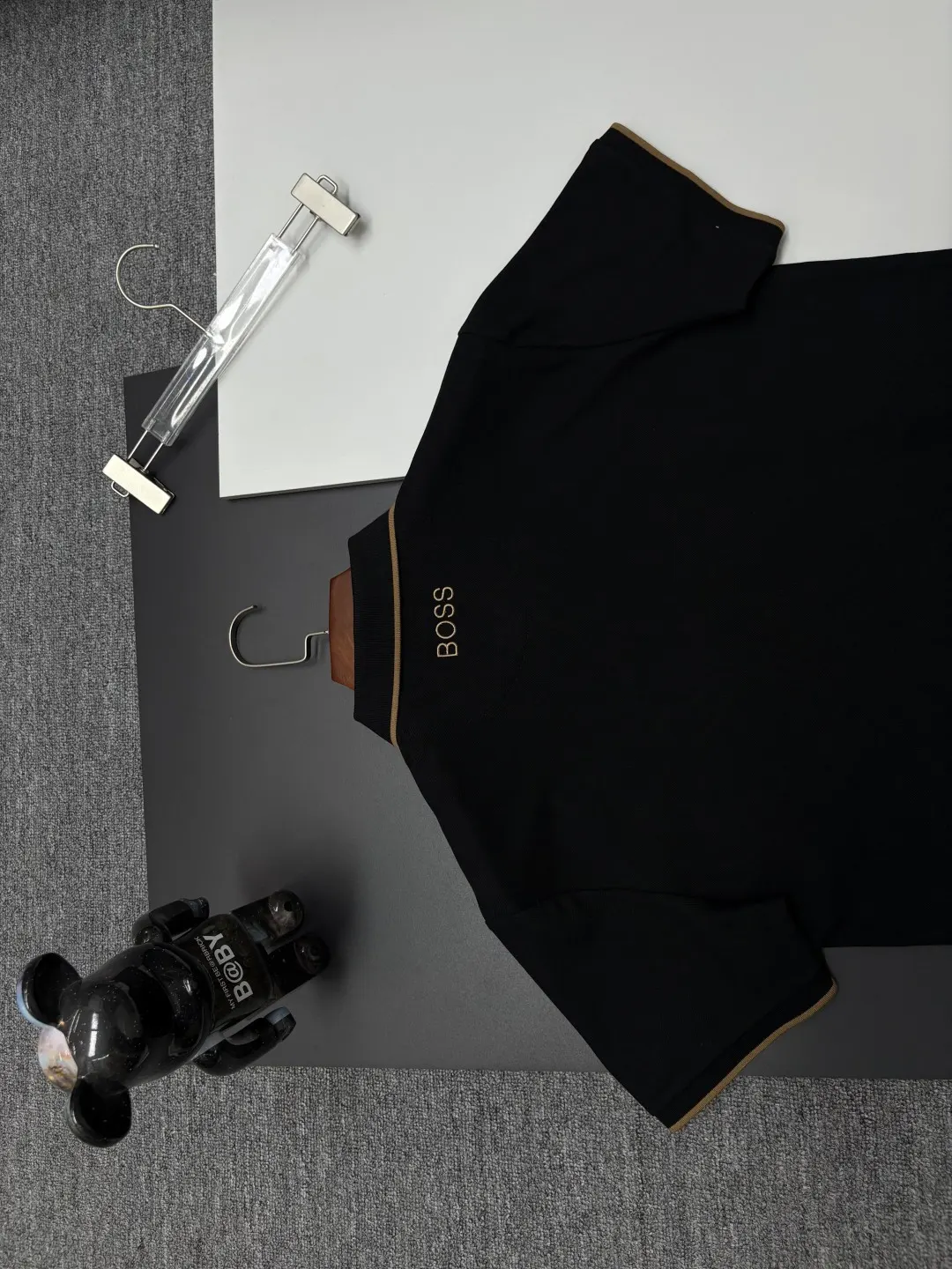 Boss Quarter-Zip Striped Polo Shirt D11018904 — view 7