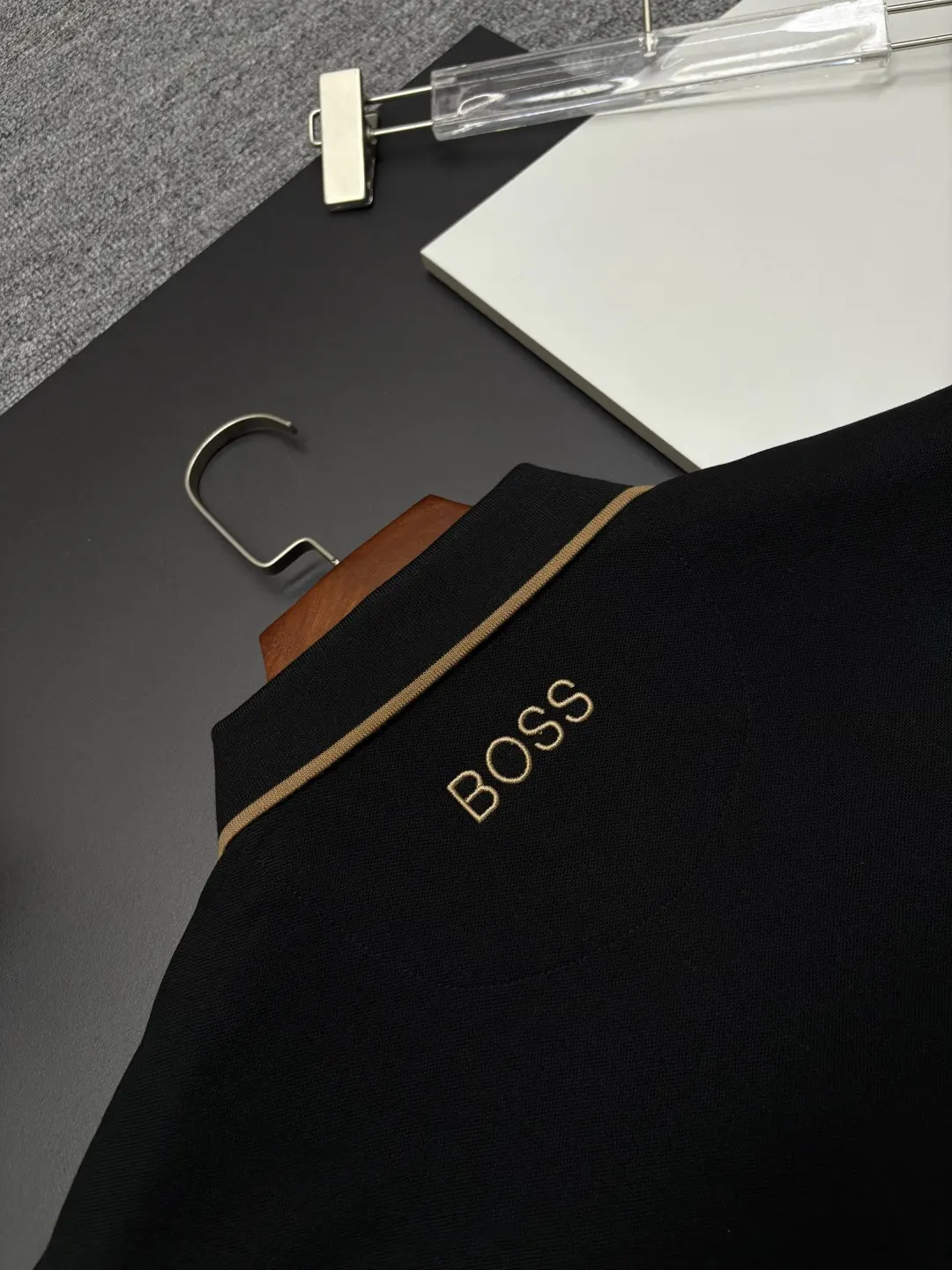Boss Quarter-Zip Striped Polo Shirt D11018904 — view 8