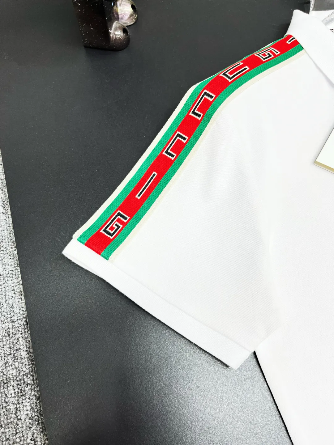 Logo-Embroidered Web-Stripe Polo Shirt D11018913 — view 6
