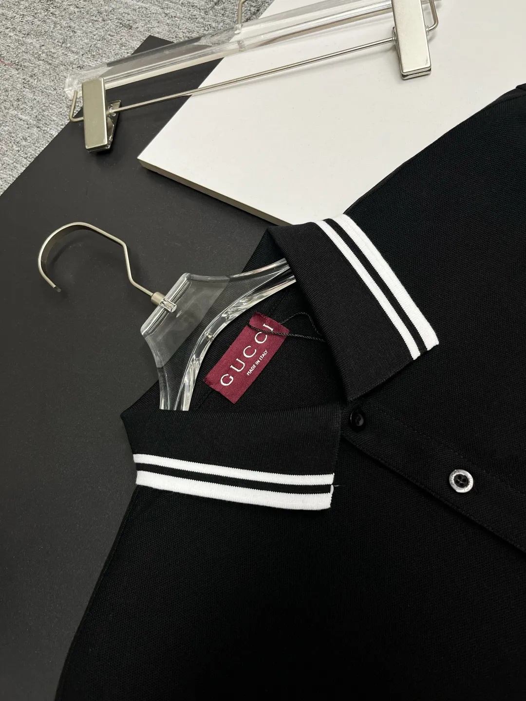 Logo Stripe Cotton Piqué Polo Shirt D11018859 — view 4