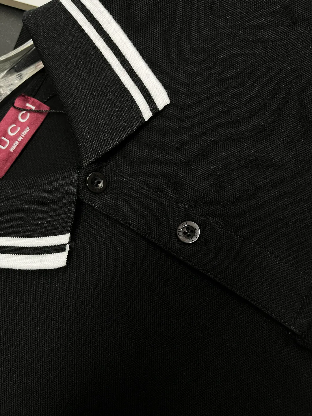 Logo Stripe Cotton Piqué Polo Shirt D11018859 — view 5