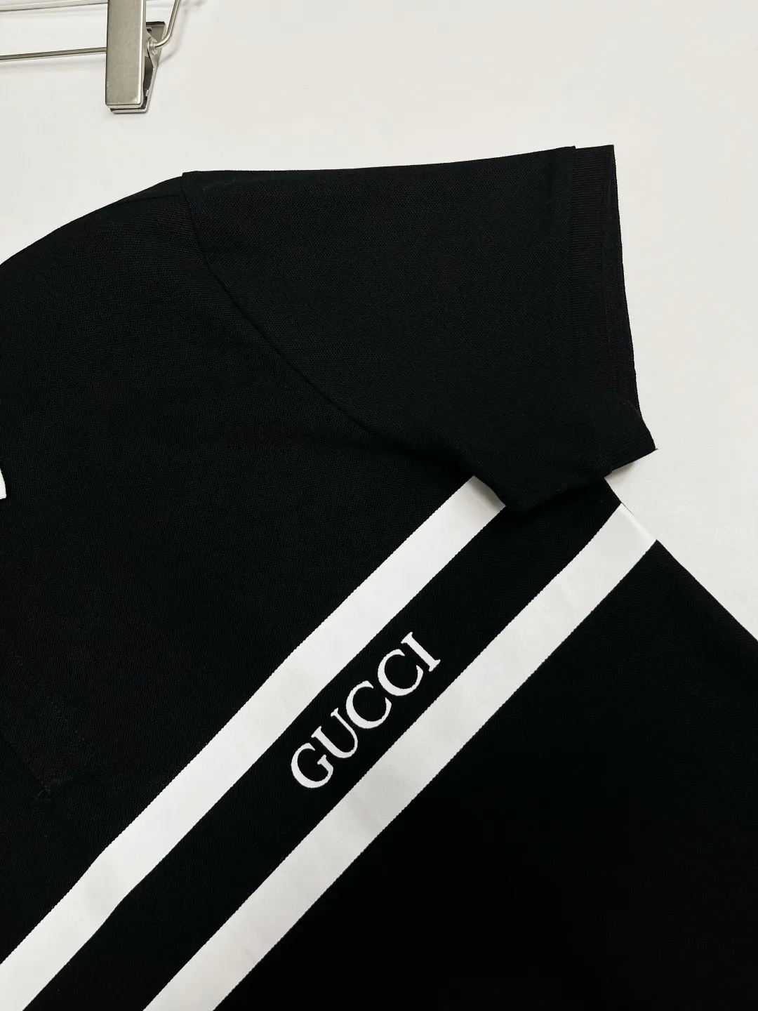 Logo Stripe Cotton Piqué Polo Shirt D11018859 — view 6