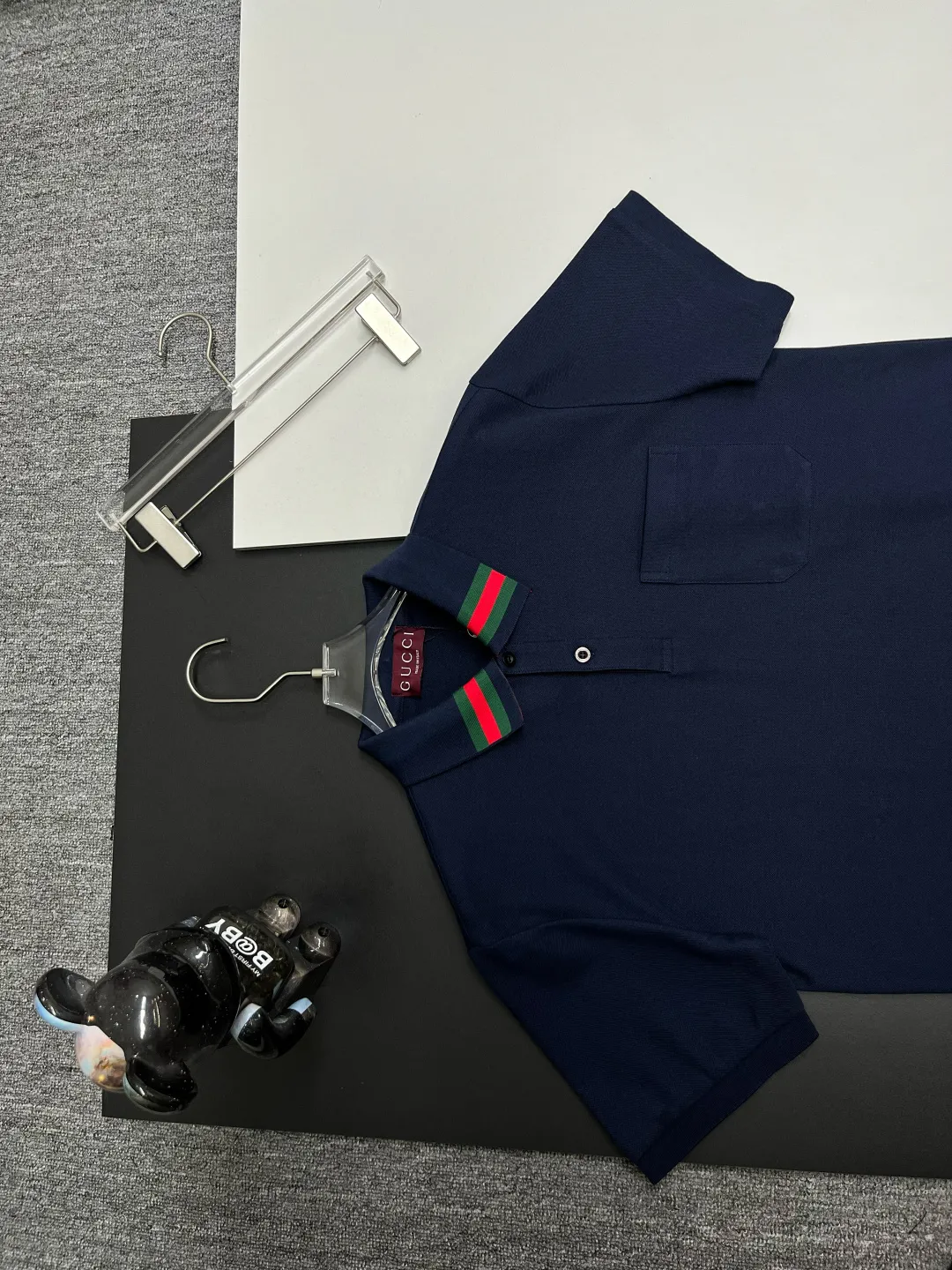 Web-Stripe Collar Cotton Pique Polo Shirt D11018860 — view 2