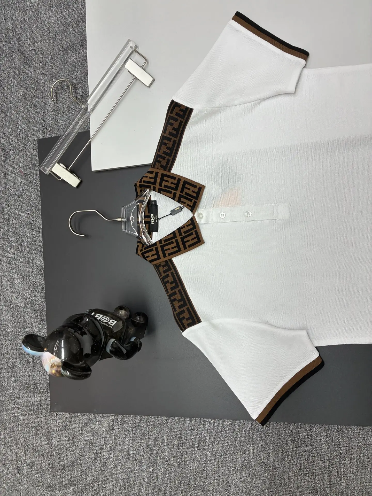 FF Monogram Trim Cotton-Piqué Polo Shirt D11018907 — view 2
