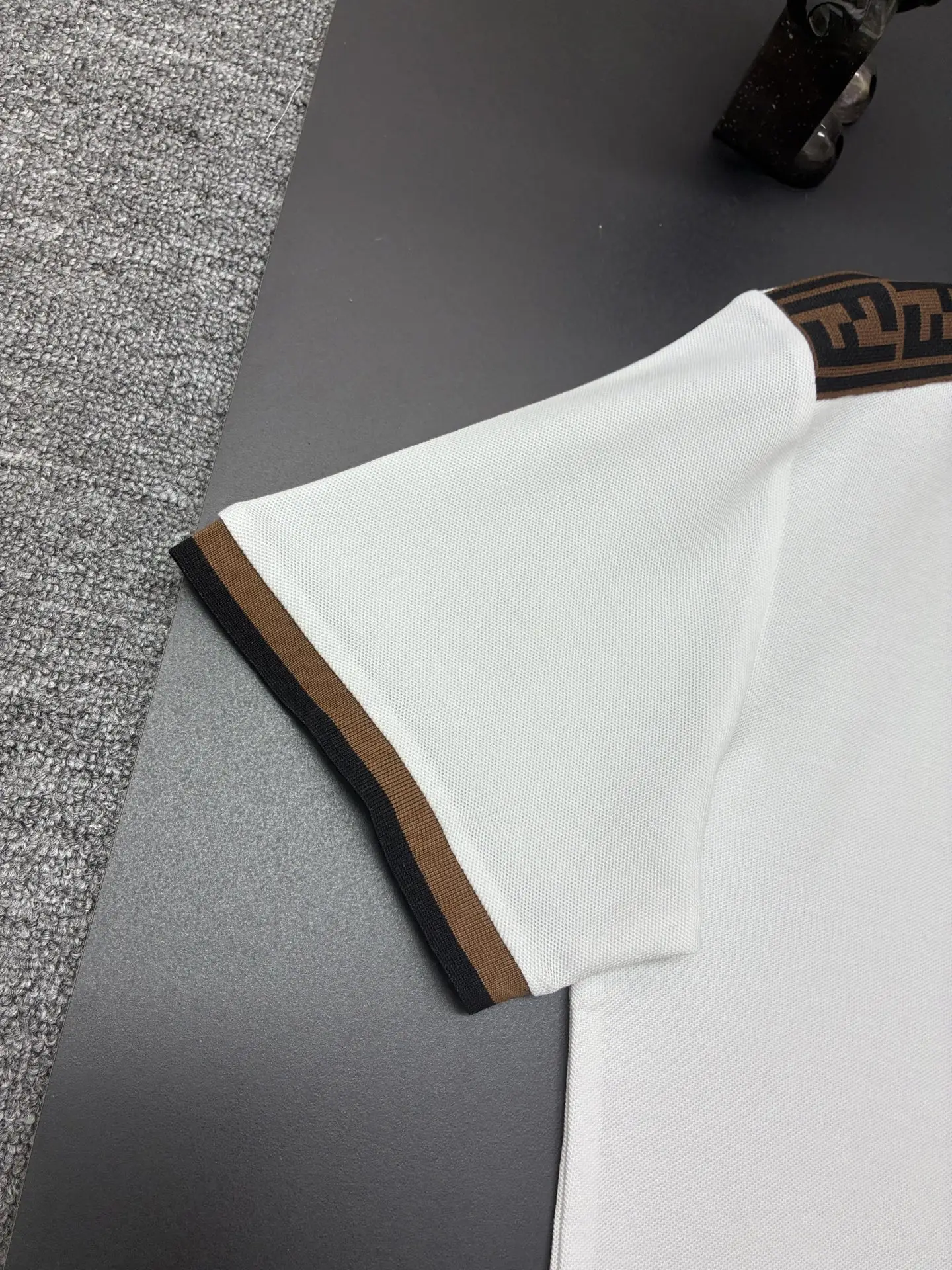 FF Monogram Trim Cotton-Piqué Polo Shirt D11018907 — view 5