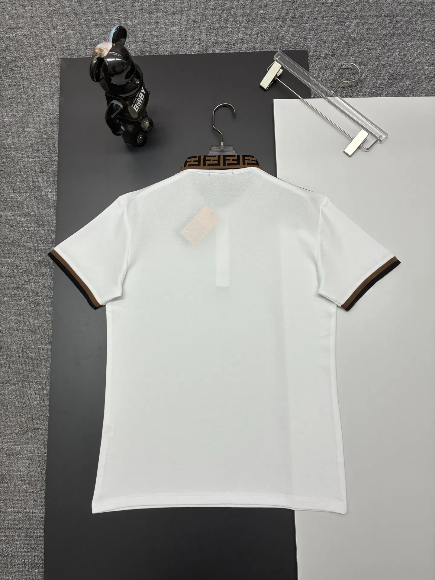 FF Monogram Trim Cotton-Piqué Polo Shirt D11018907 — view 7