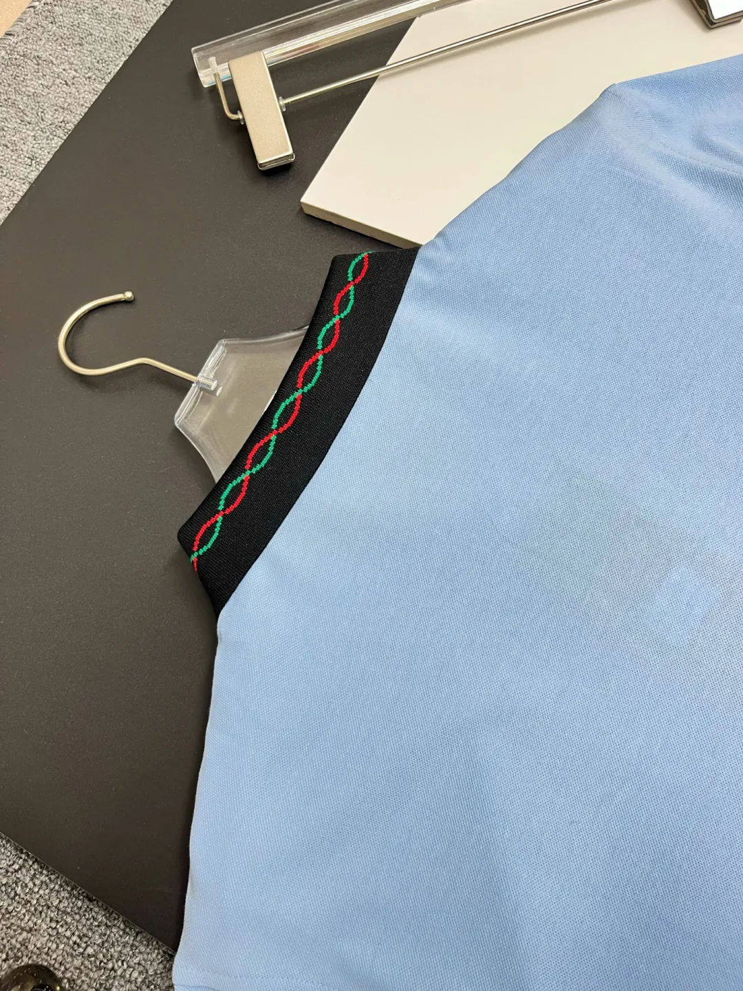 Embroidered Collar Cotton-Pique Polo Shirt D11018833 — view 8