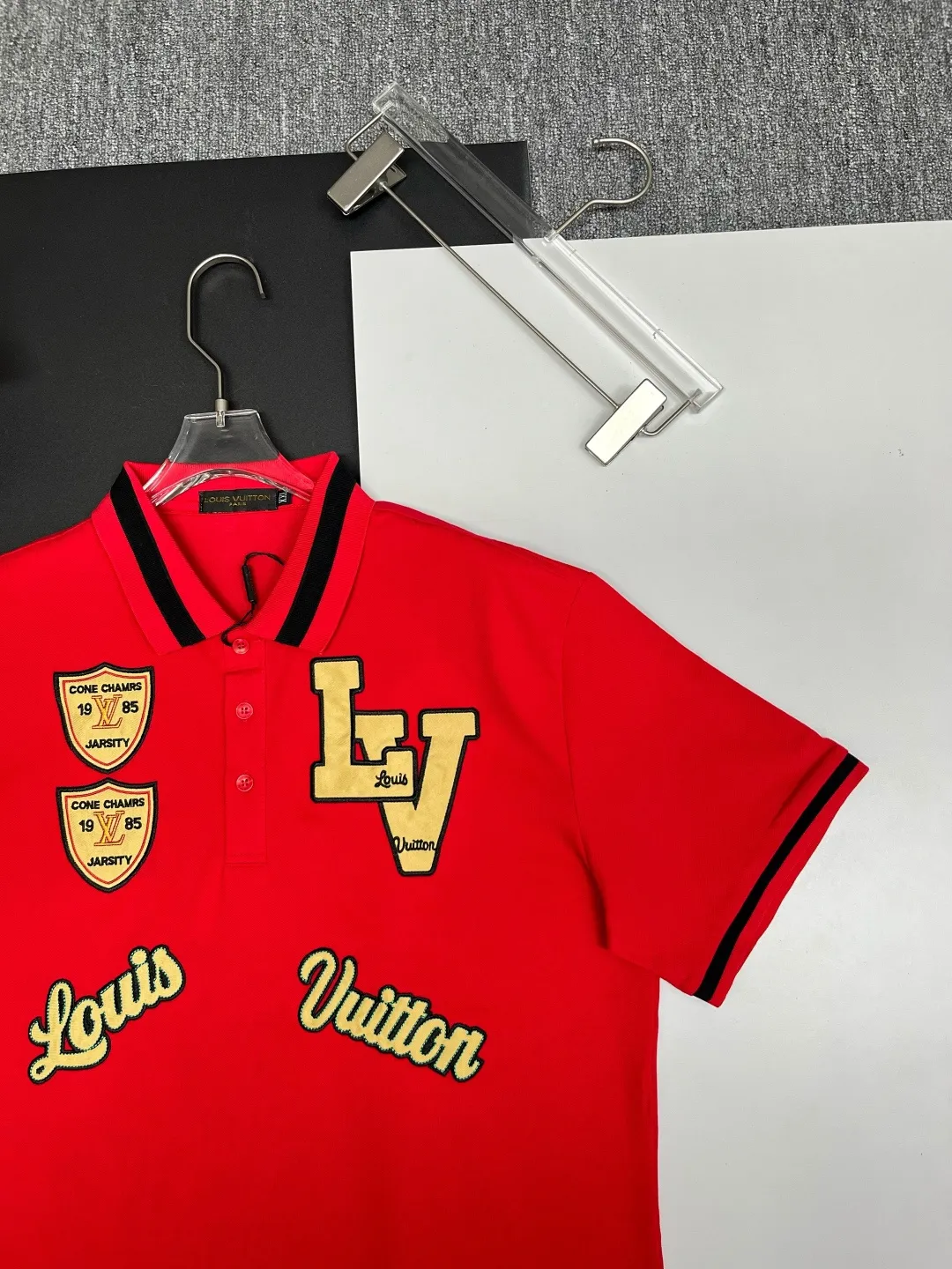 Varsity Patch Cotton Piqué Polo Shirt D11018840 — view 3