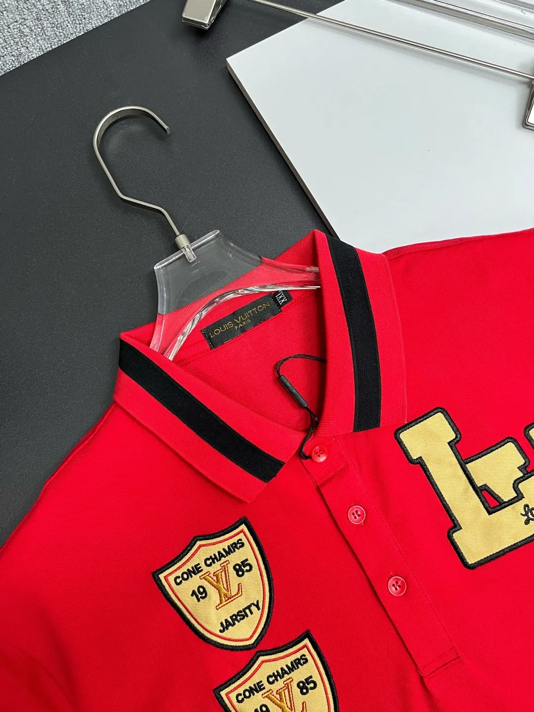 Varsity Patch Cotton Piqué Polo Shirt D11018840 — view 4