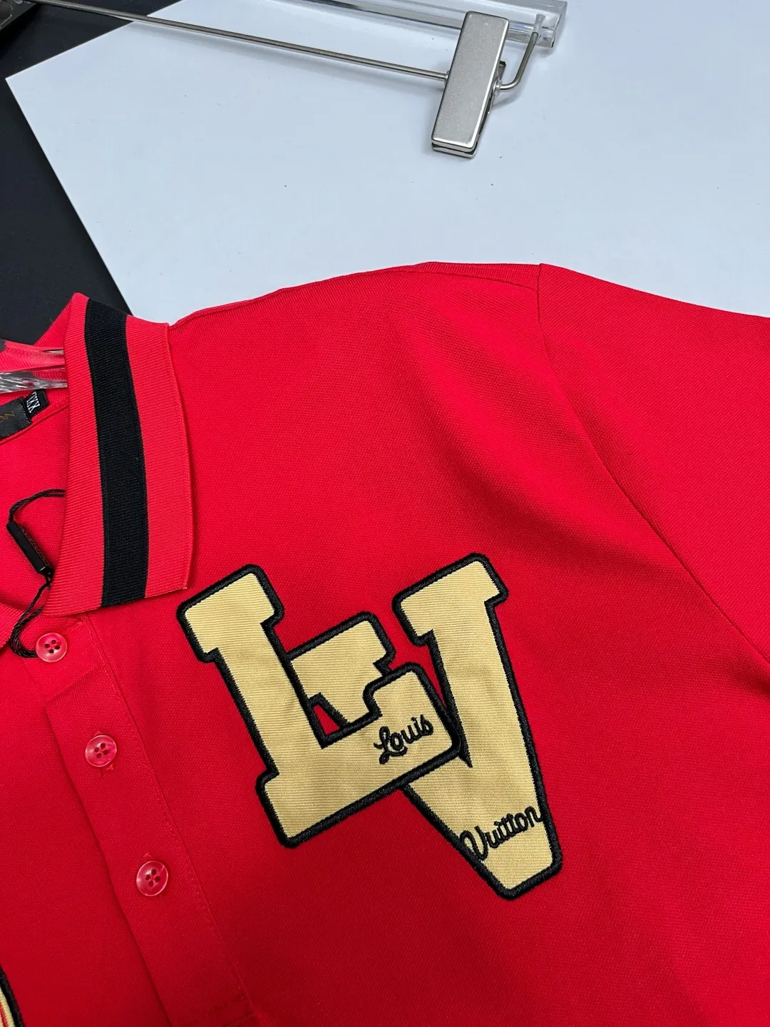 Varsity Patch Cotton Piqué Polo Shirt D11018840 — view 5