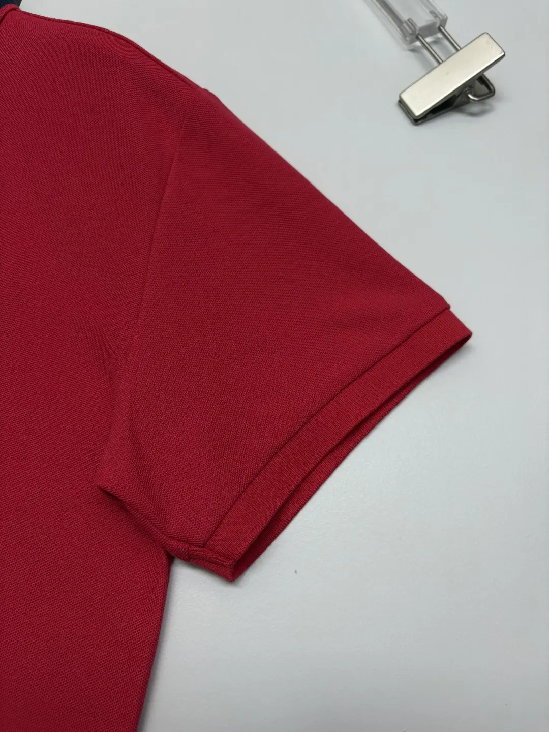 Contrast Collar Embroidered Piqué Polo Shirt D11018896 — view 6