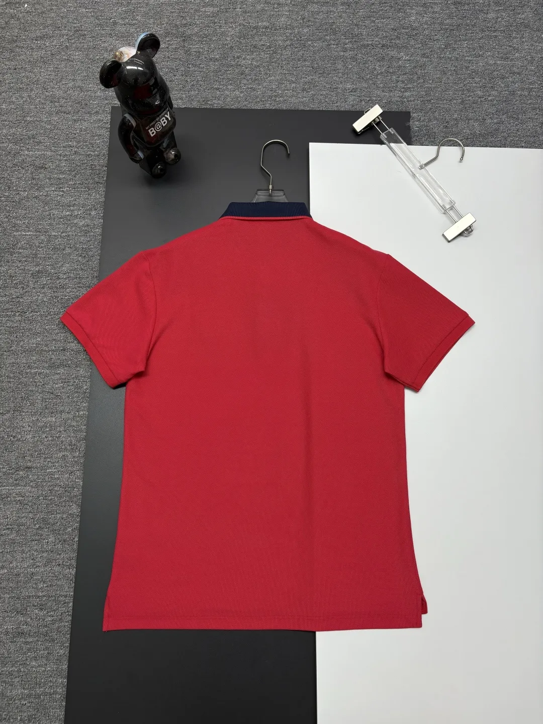 Contrast Collar Embroidered Piqué Polo Shirt D11018896 — view 7