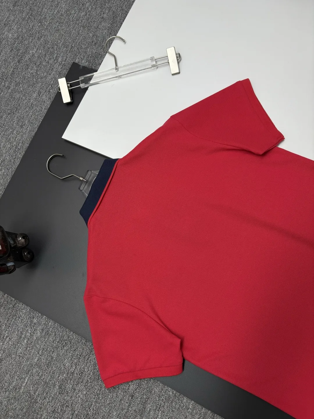Contrast Collar Embroidered Piqué Polo Shirt D11018896 — view 8