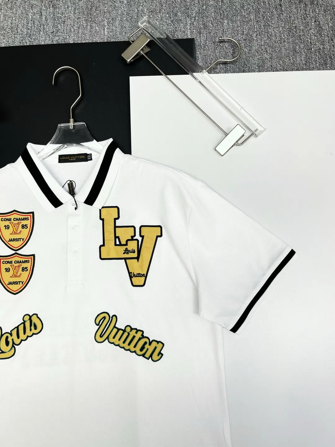 Varsity Patch Cotton Polo Shirt D11018841 — view 3
