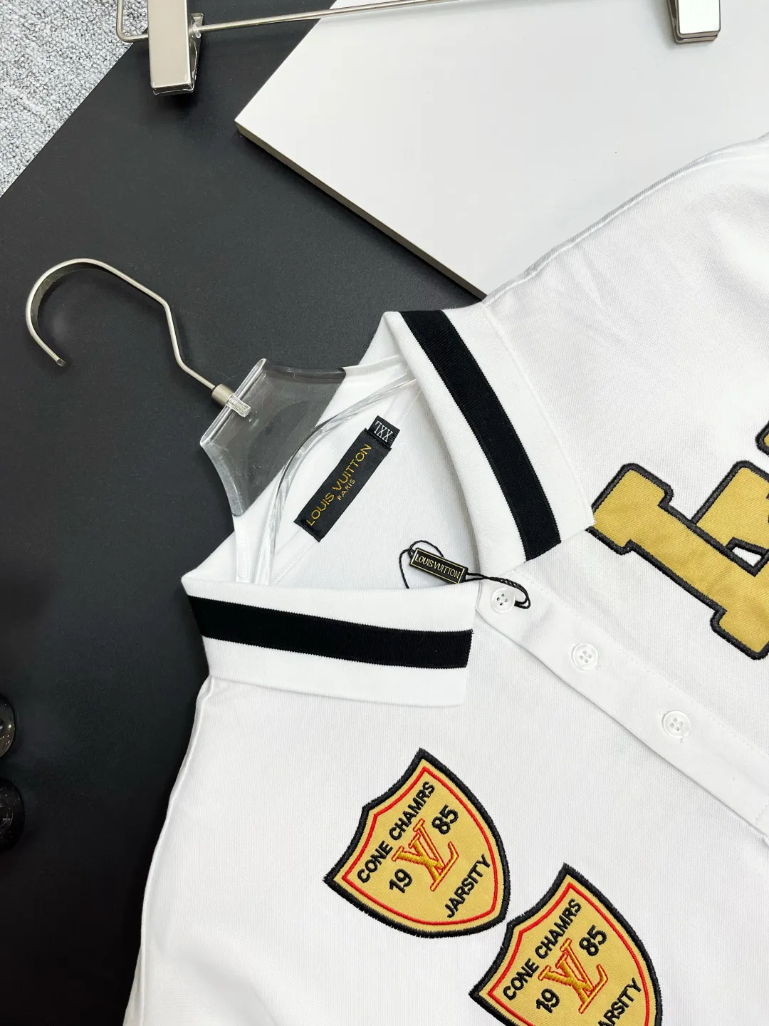 Varsity Patch Cotton Polo Shirt D11018841 — view 4
