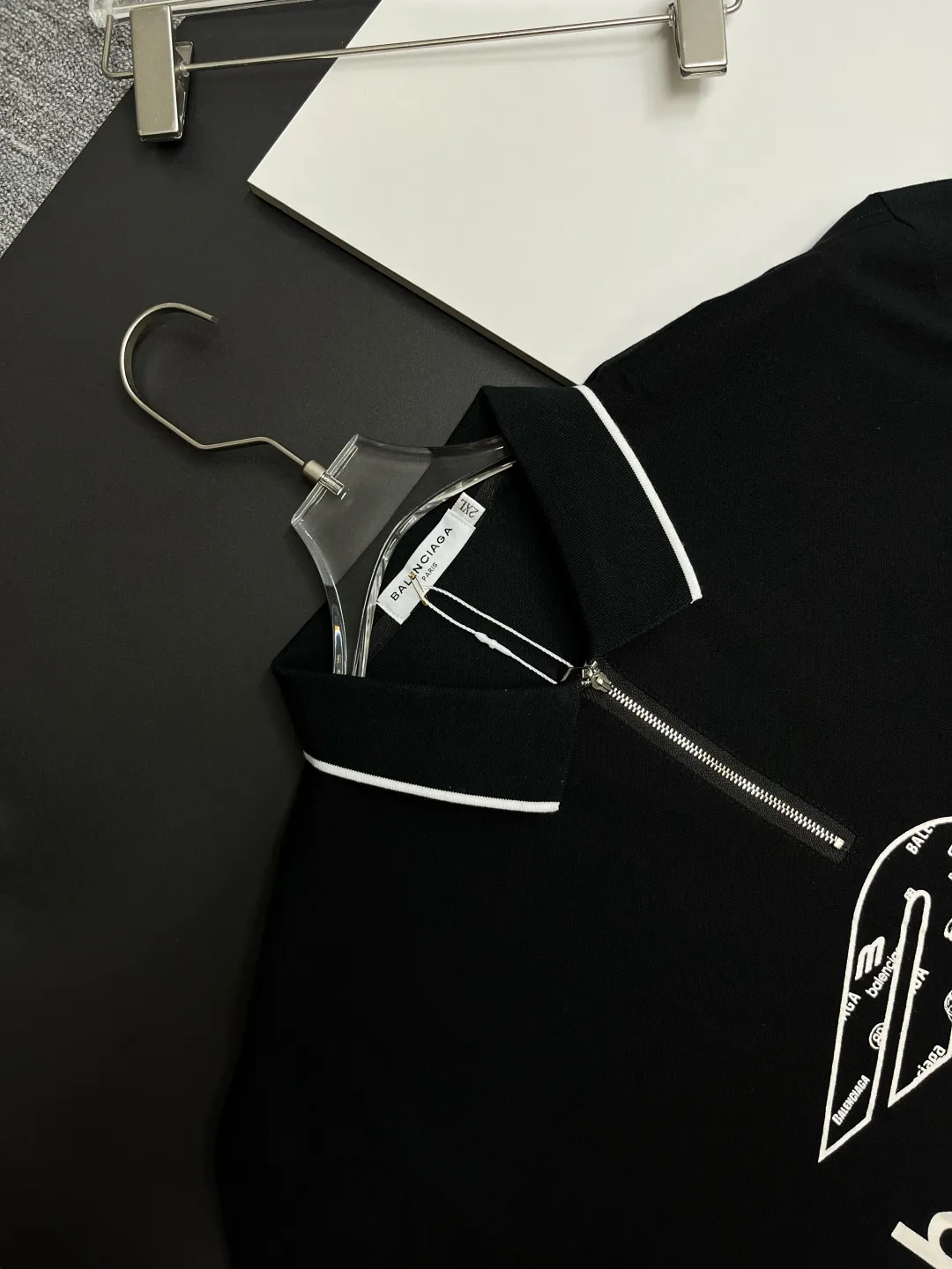 Logo Print Quarter-Zip Polo Shirt D11018835 — view 4