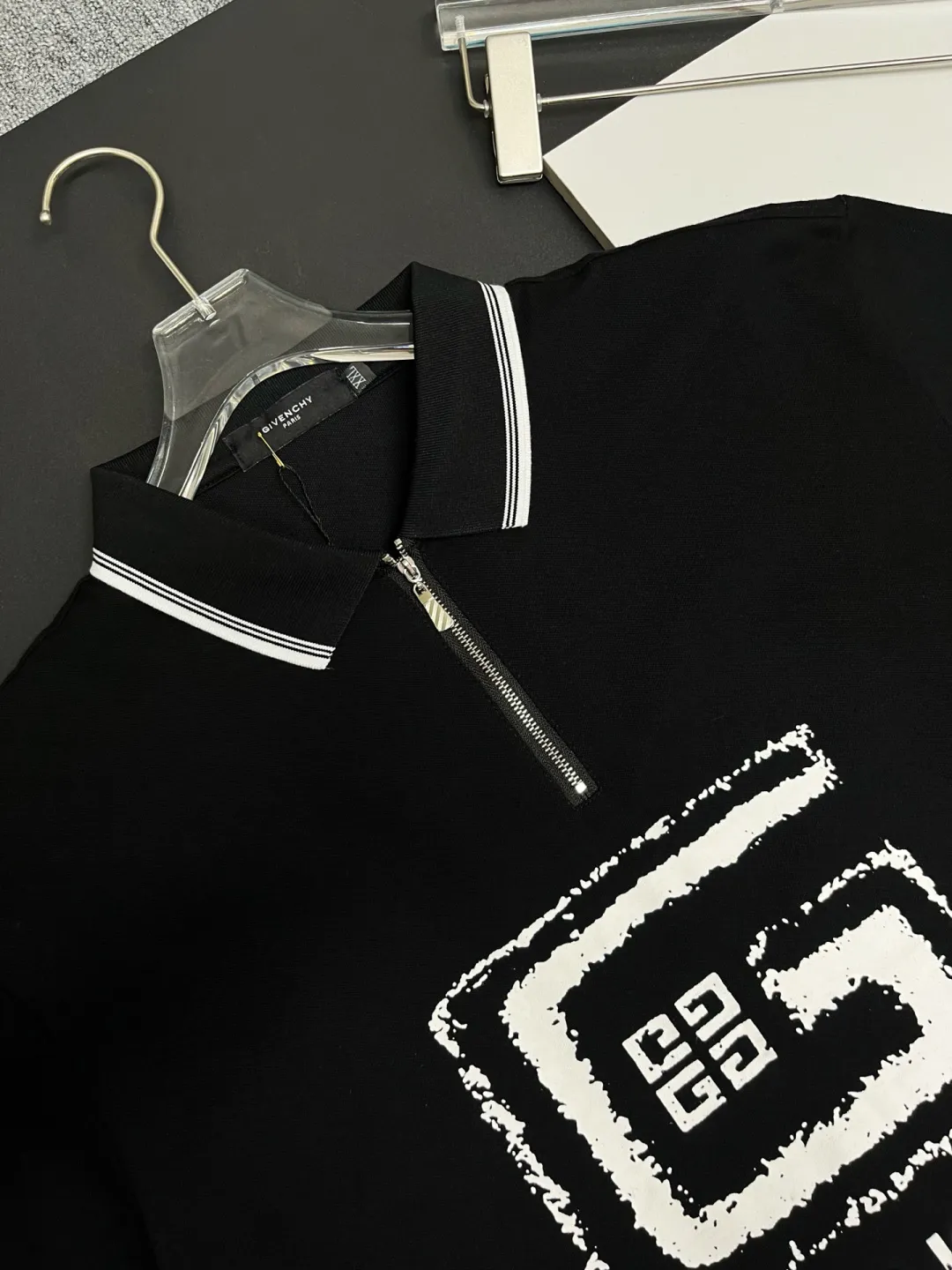 Logo Print Quarter-Zip Polo Shirt D11018885 — view 2