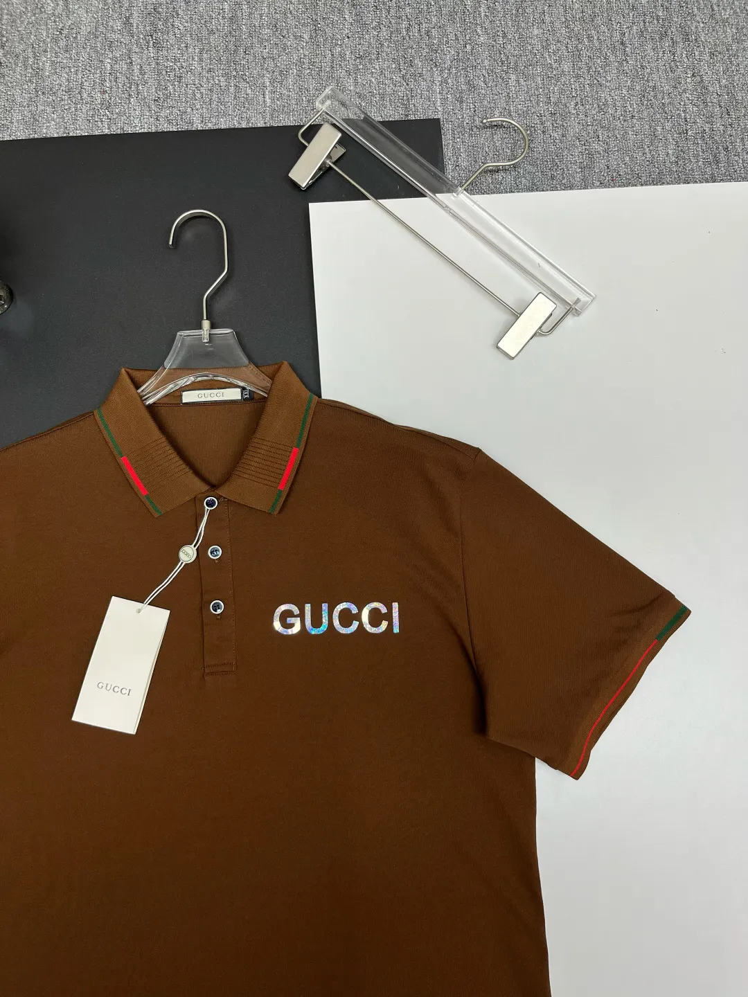 Logo Print Cotton Piqué Polo Shirt D11018852 — view 3