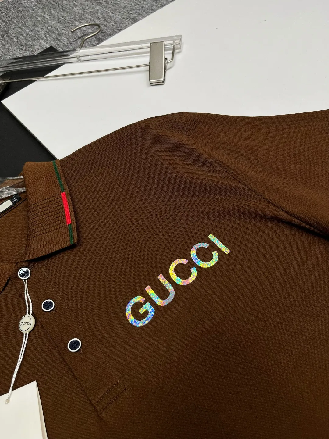 Logo Print Cotton Piqué Polo Shirt D11018852 — view 5
