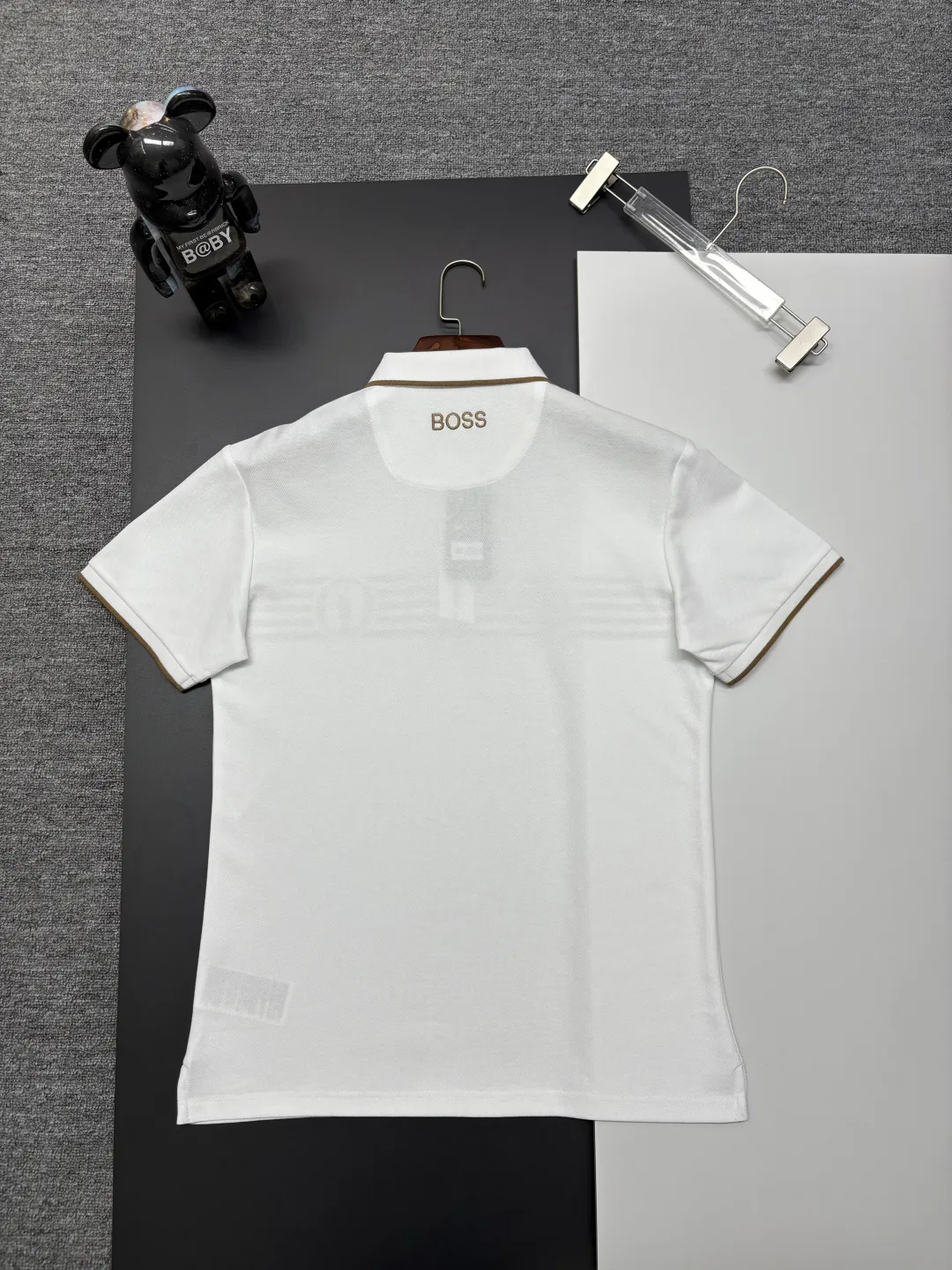 Quarter-Zip Striped Piqué Polo Shirt D11018905 — view 7