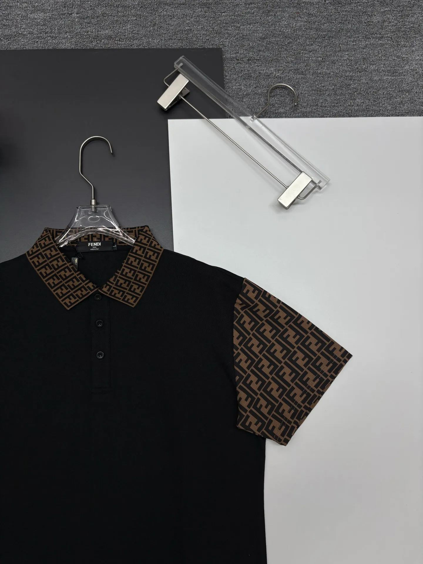Monogram Trim Cotton Pique Polo Shirt D11018911 — view 3