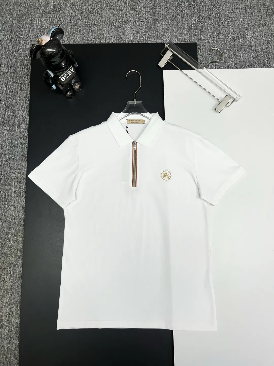 Zip-Neck Pique Polo Shirt D11018863