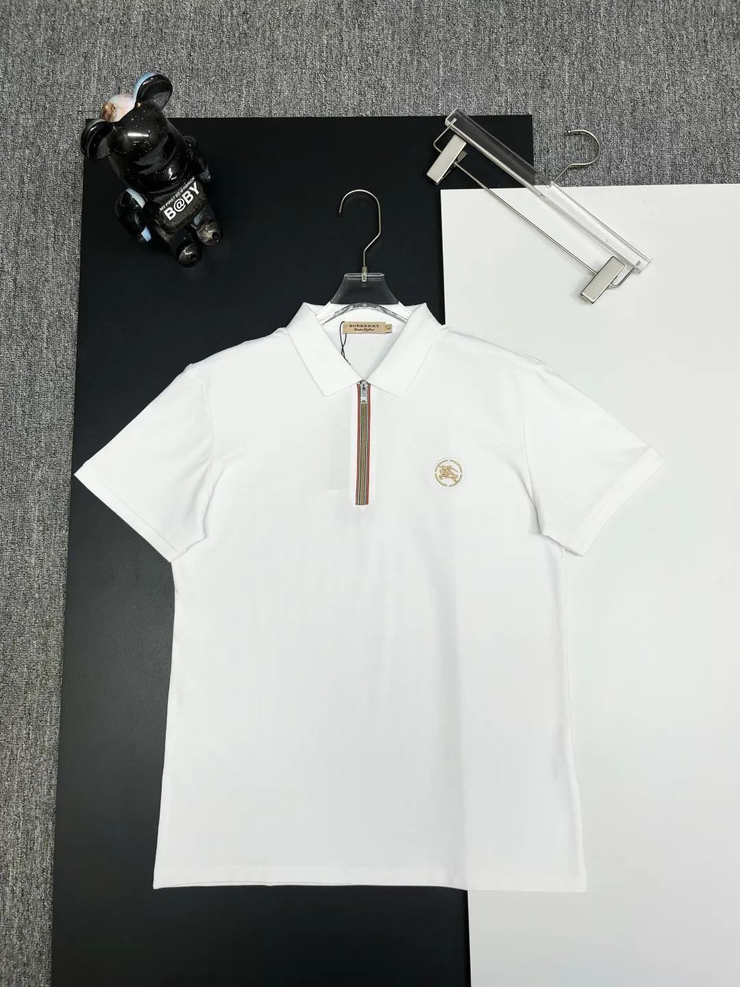 Zip-Neck Pique Polo Shirt D11018863
