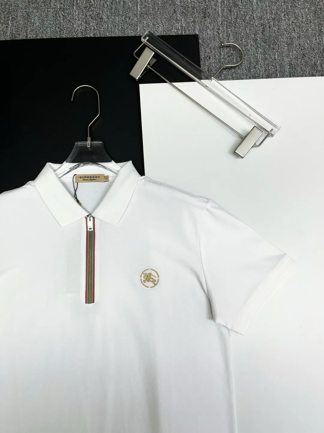 Zip-Neck Pique Polo Shirt D11018863 — view 3