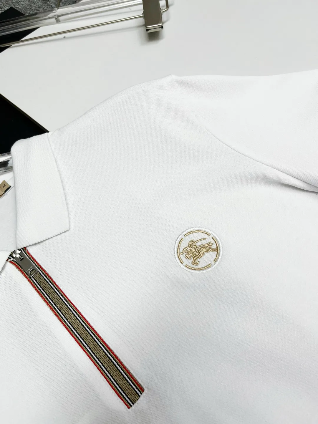 Zip-Neck Pique Polo Shirt D11018863 — view 5