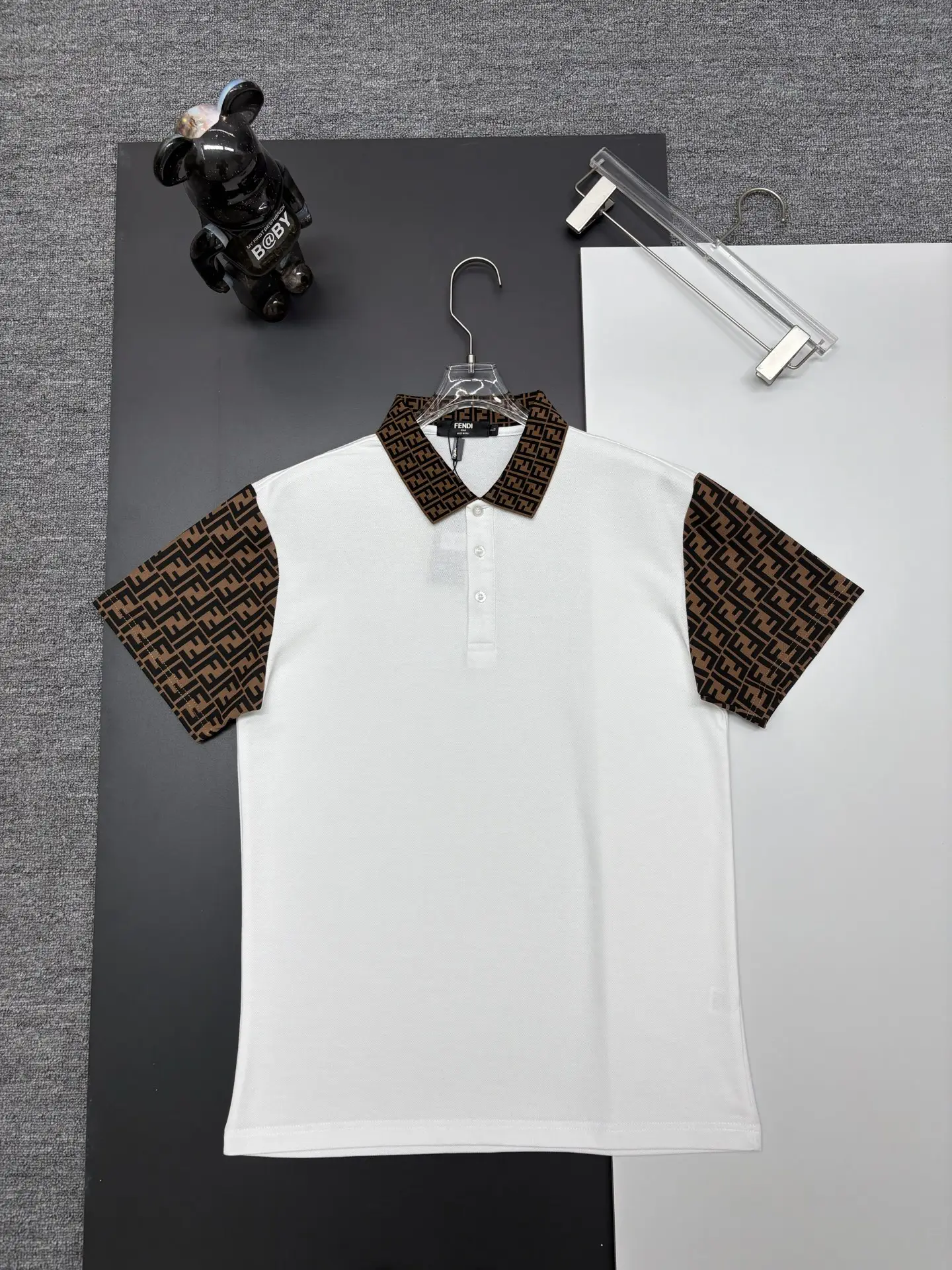 Monogram Trim Cotton Piqué Polo Shirt D11018910