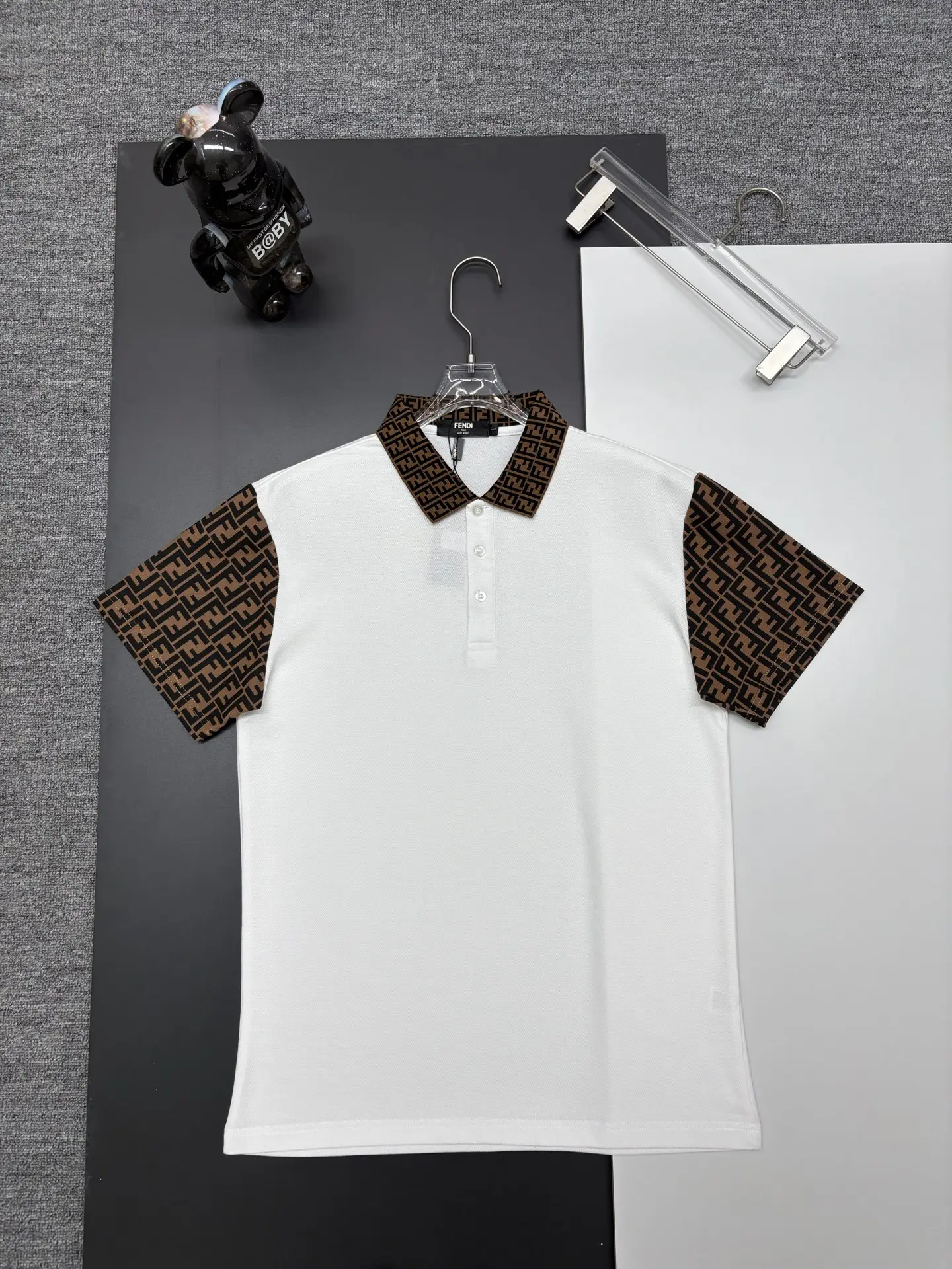 Monogram Trim Cotton Piqué Polo Shirt D11018910