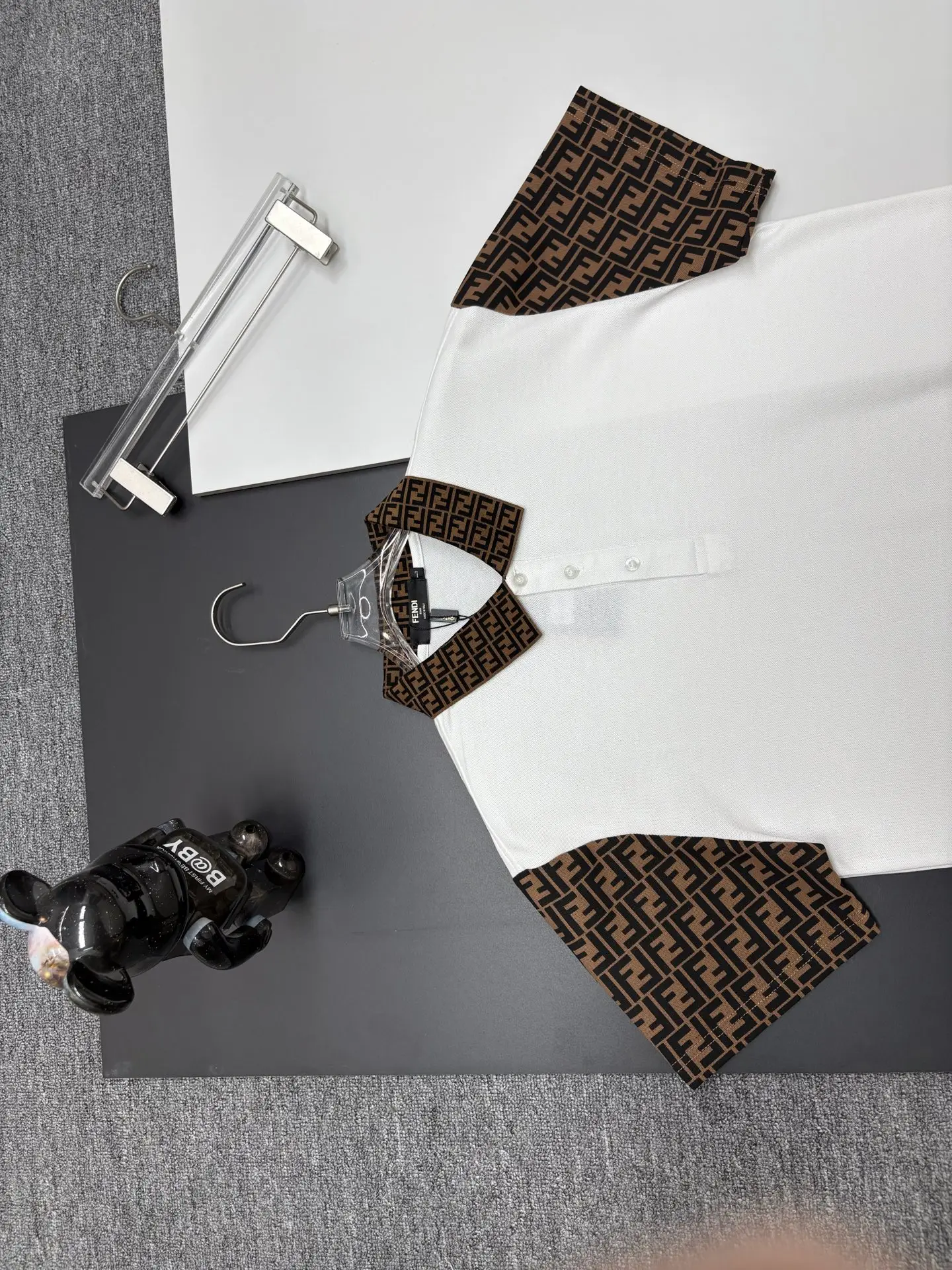 Monogram Trim Cotton Piqué Polo Shirt D11018910 — view 2