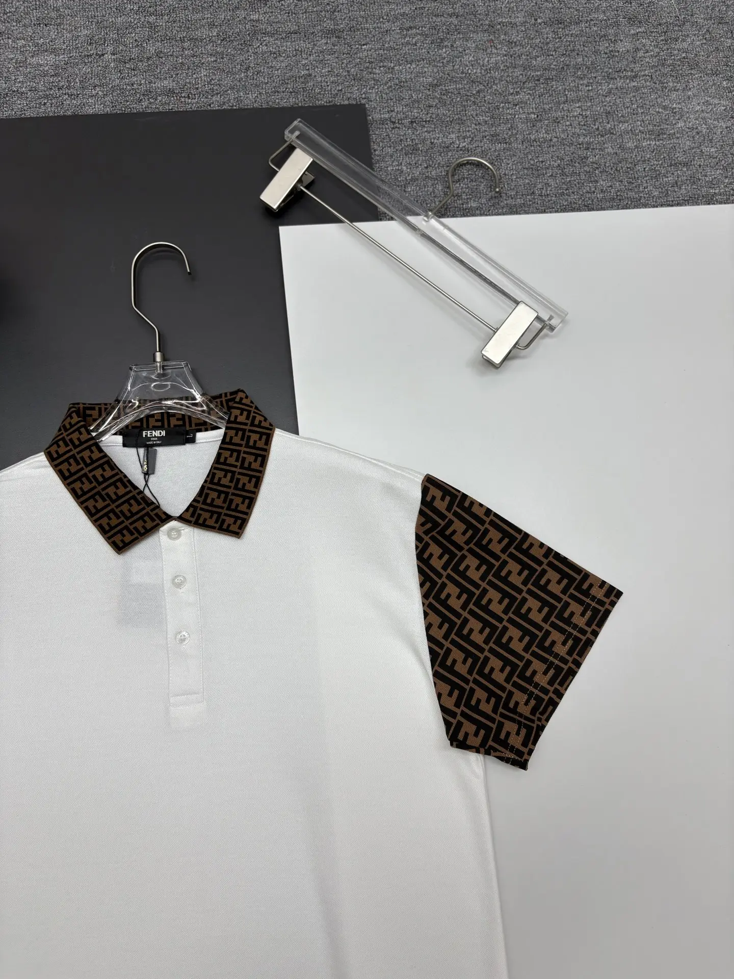 Monogram Trim Cotton Piqué Polo Shirt D11018910 — view 3