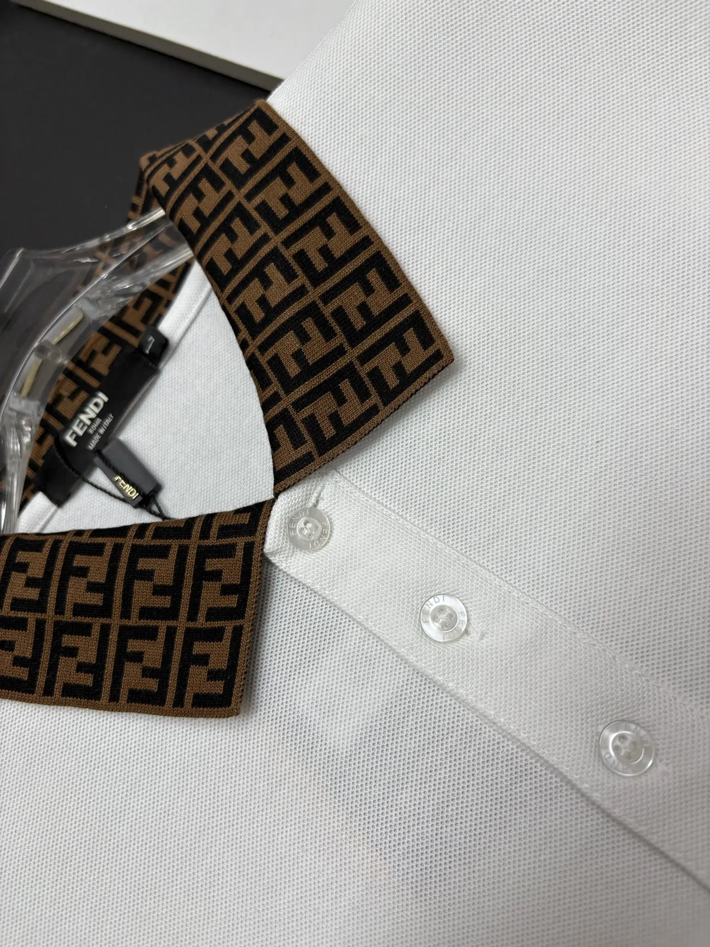 Monogram Trim Cotton Piqué Polo Shirt D11018910 — view 5