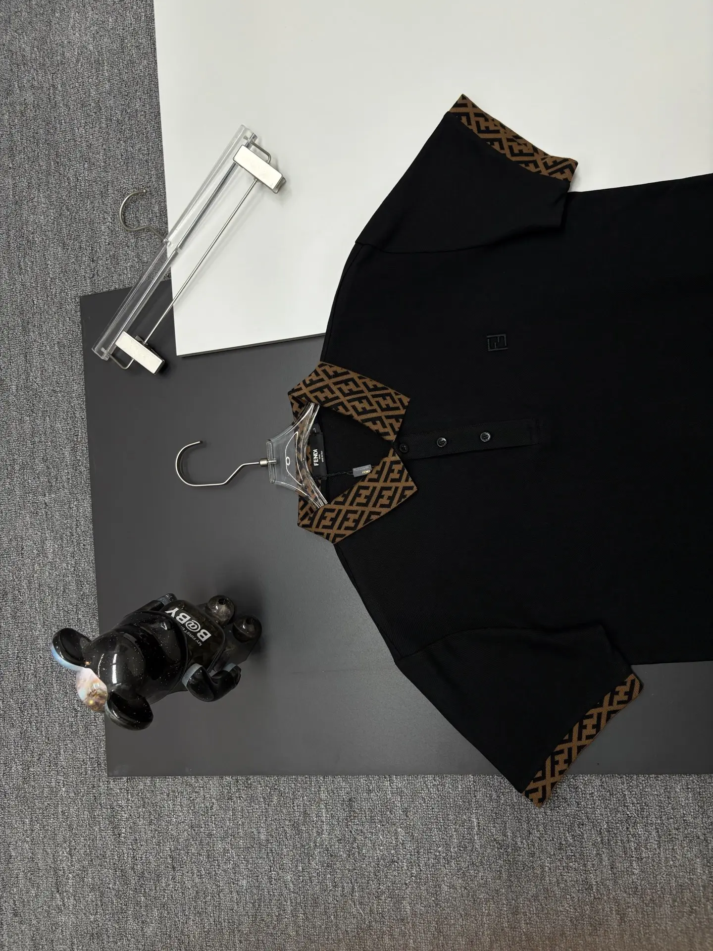 Monogram Trim Cotton-Pique Polo Shirt D11018908 — view 2