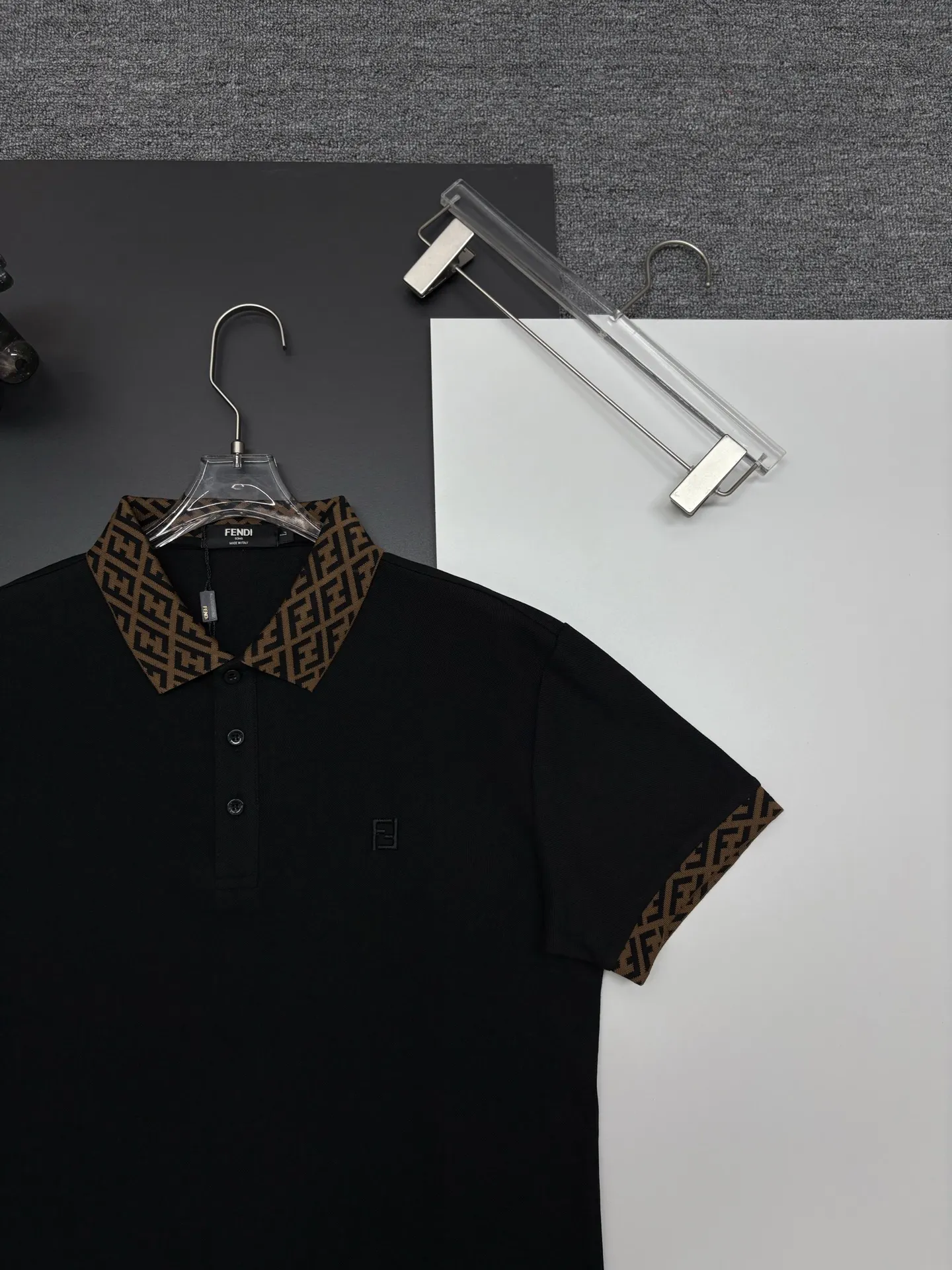 Monogram Trim Cotton-Pique Polo Shirt D11018908 — view 3