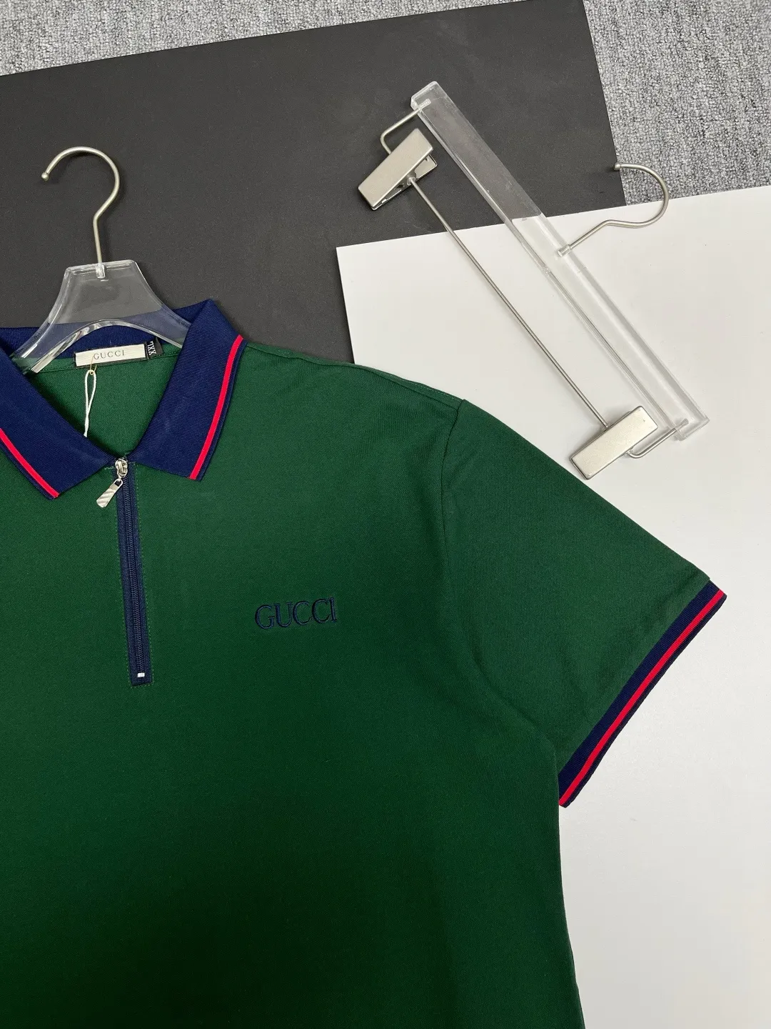 Logo-Embroidered Quarter-Zip Polo Shirt D11018933 — view 3