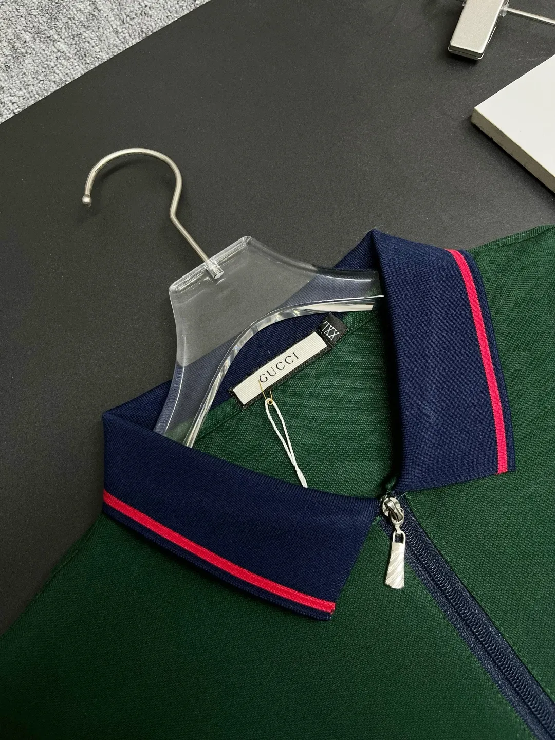 Logo-Embroidered Quarter-Zip Polo Shirt D11018933 — view 5