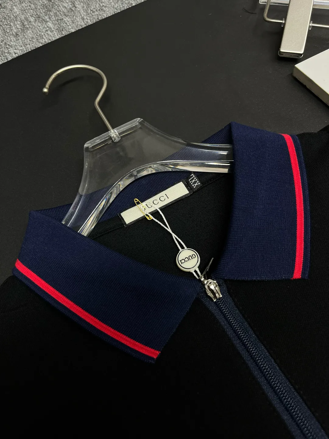 Zip-Neck Logo Piqué Polo Shirt D11018935 — view 3