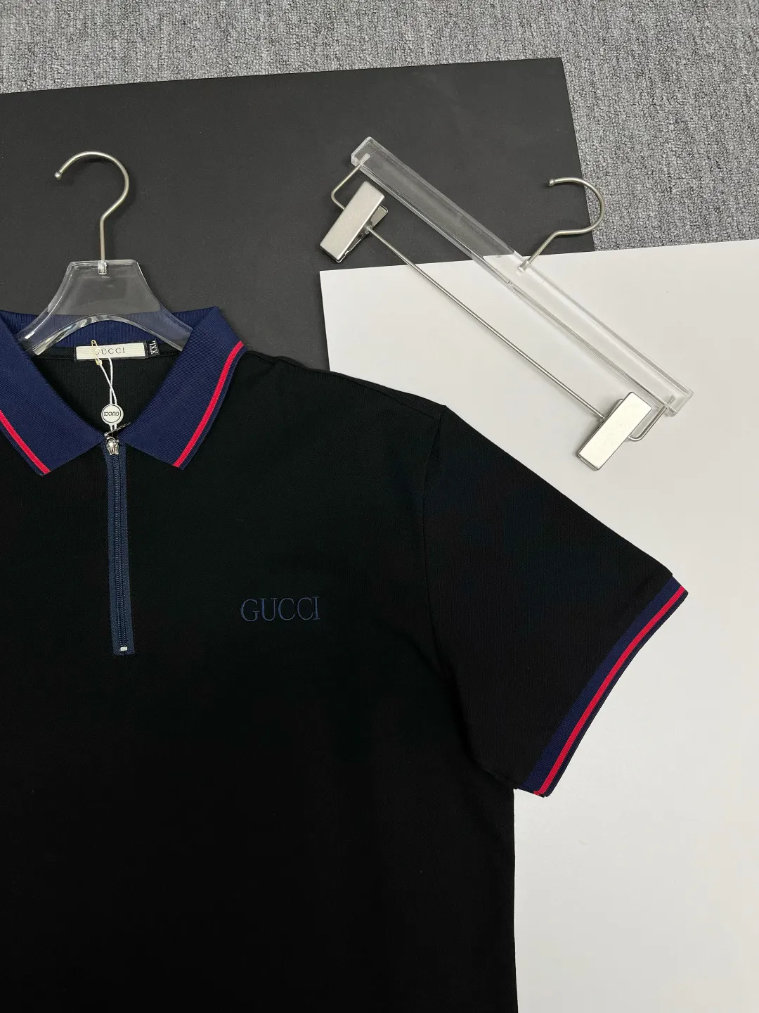 Zip-Neck Logo Piqué Polo Shirt D11018935 — view 4